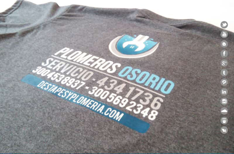 Camisetas estampadas para empresa en Bogotá