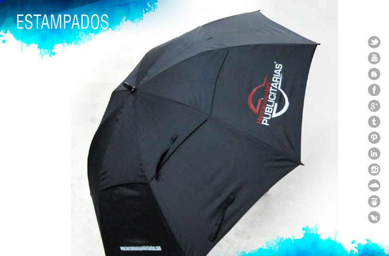 Sombrillas publicitarias estampadas
